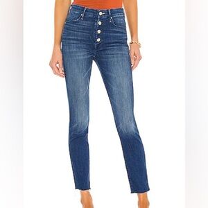 MOTHER denim The pixie ankle fray jeans in second thyme around 25